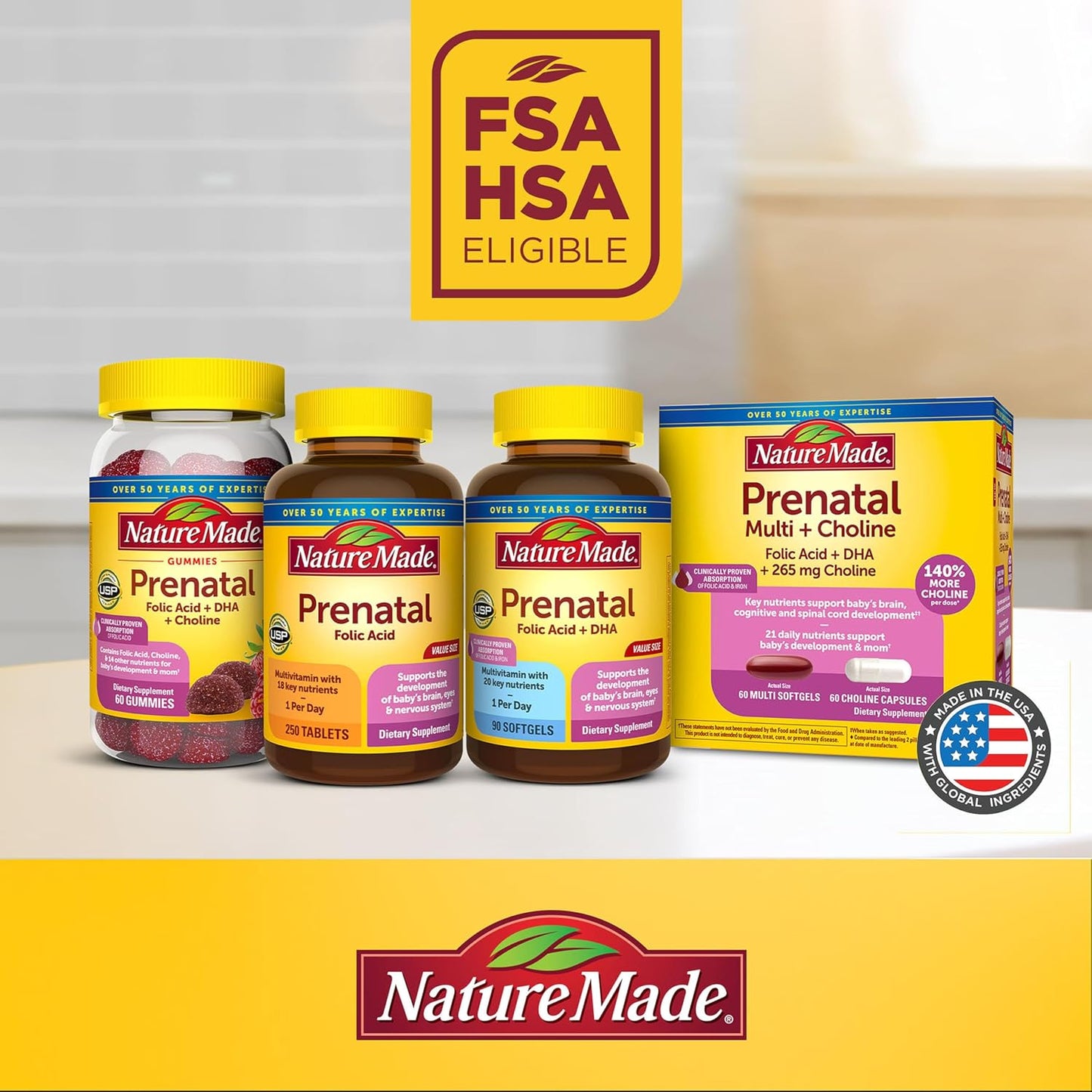 Nature Made Prenatal Vitamin + DHA Softgels, 90 Count - görsel 4