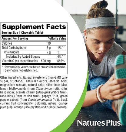 NaturesPlus Orange Juice Chewable Vitamin C – Immune Support: Vitamin C helps maintain strong immune defences, – Image 5