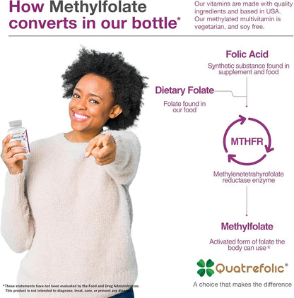 NatureGenX Just One Daily Methylated Multivitamin - Iron-Free, Methyl B12 & Quatrefolic Methylfolate, 120 Vegan Capsules – Image 9