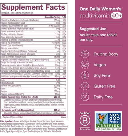 True Grace One Daily Women’s Multivitamin 40+ (30 Vegan Tablets) & Omega-3 Fish Oil (60 Softgels) - Gluten free, Soy-free, Organic - 30-Day Supply of Each