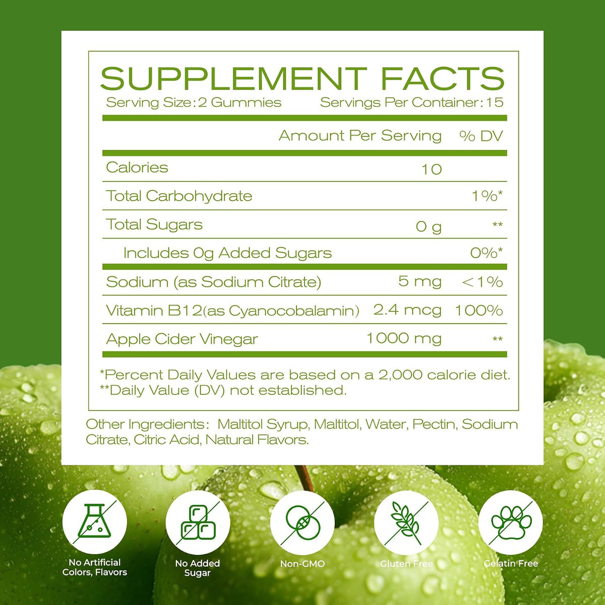 NEWELLME ACV Gummies with the Mother & B12 – – Clean labelled: no artificial colors, gelatine, or preservatives – Image 6