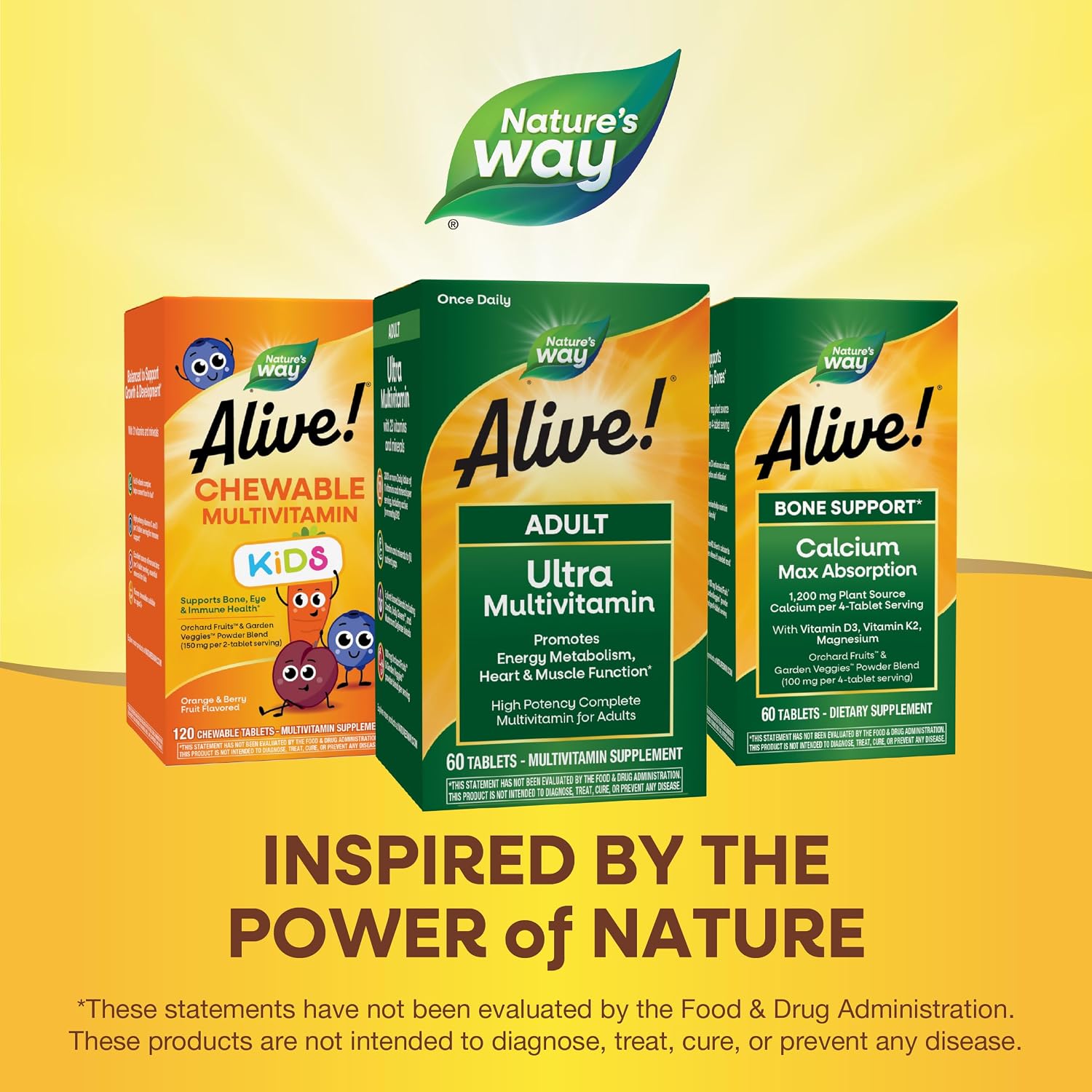 Nature's Way Alive! Adult Ultra Multivitamin, Supports Energy Metabolism, Heart & Muscle Function, with B-Vitamins Including Methylated B12, Gluten Free, 60 Tablets - görsel 9