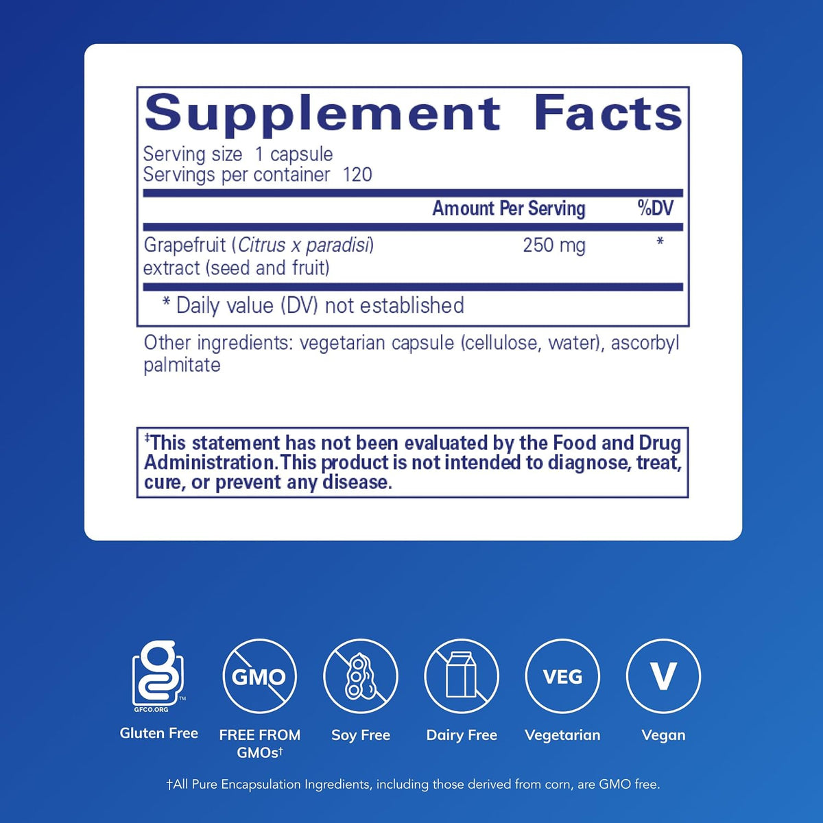 Pure Encapsulations Grapefruit Seed Extract – 120 Capsules – Image 2
