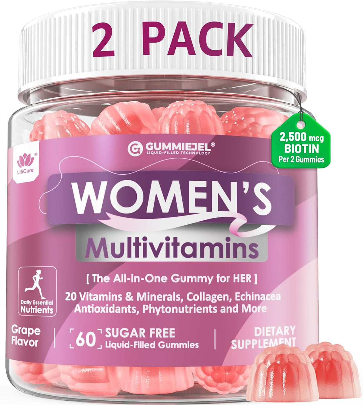 LILICARE Women's's Multivitamin Gummies - – CoQ10 and iodine: CoQ10 fuels cellular energy, and iodine keeps your – Image 10