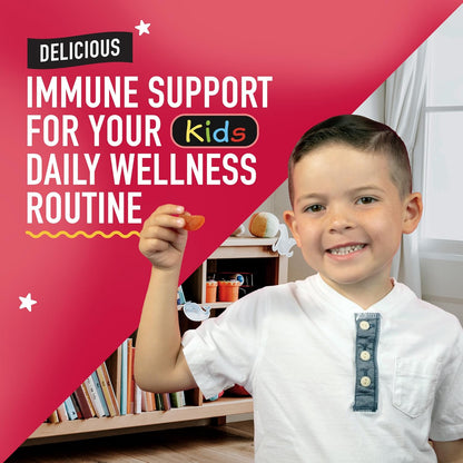 Airborne Kids Immune Support Gummies, Assorted Fruit Flavour, 21 Pack
