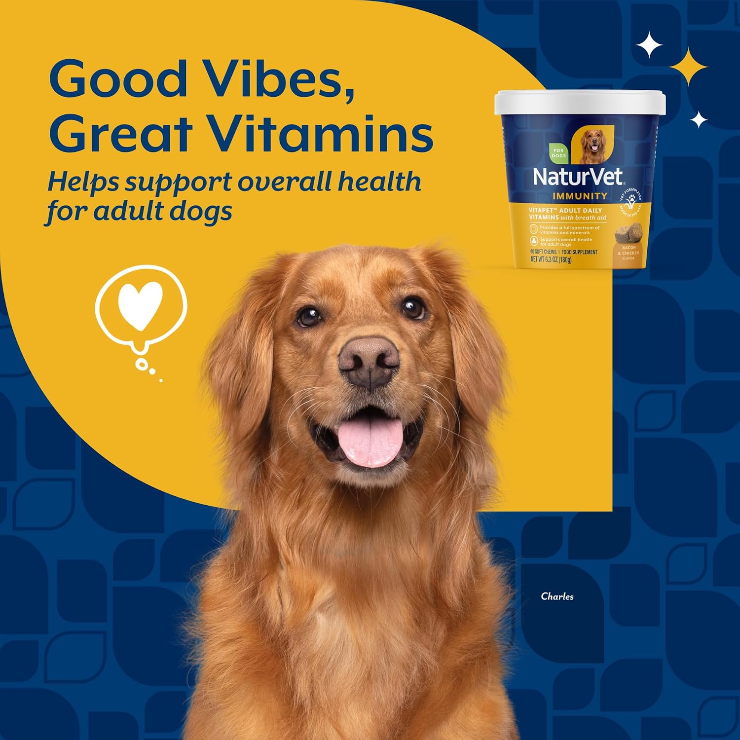 NaturVet VitaPet Adult Daily Vitamins Plus Breath Aid for Adult Dogs, 60 Soft Chews - görsel 3