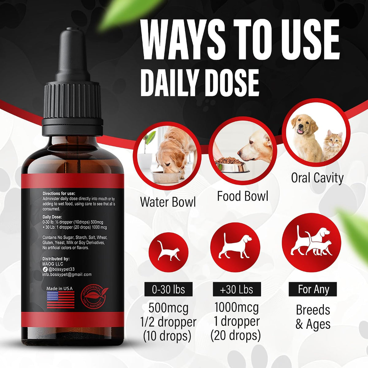 Bossy Pet Vitamin B12 Liquid Supplement for – Suitable for all ages and breeds – Image 6
