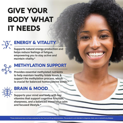 Methylated Multivitamin - B-Complex with – L-Methylfolate (5-MTHF): The most usable form of folate, essential for – Image 3