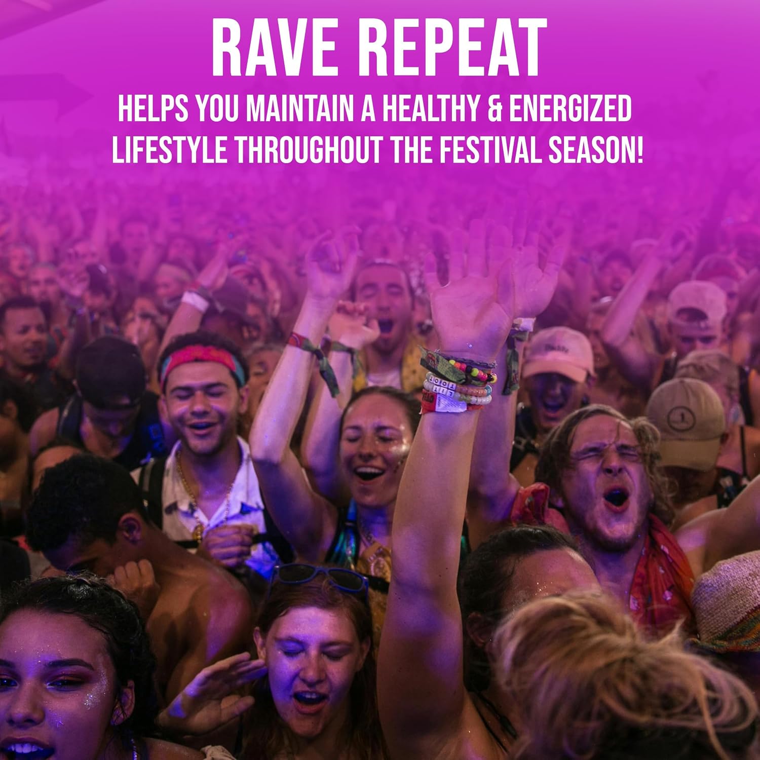 Pre-Rave Supplement - 5-HTP Free Rave Vitamins with CoQ10, Magnesium, Green Tea - Festival Essentials for Energy, Wellbeing & Jaw Support - 40 Capsules - görsel 4