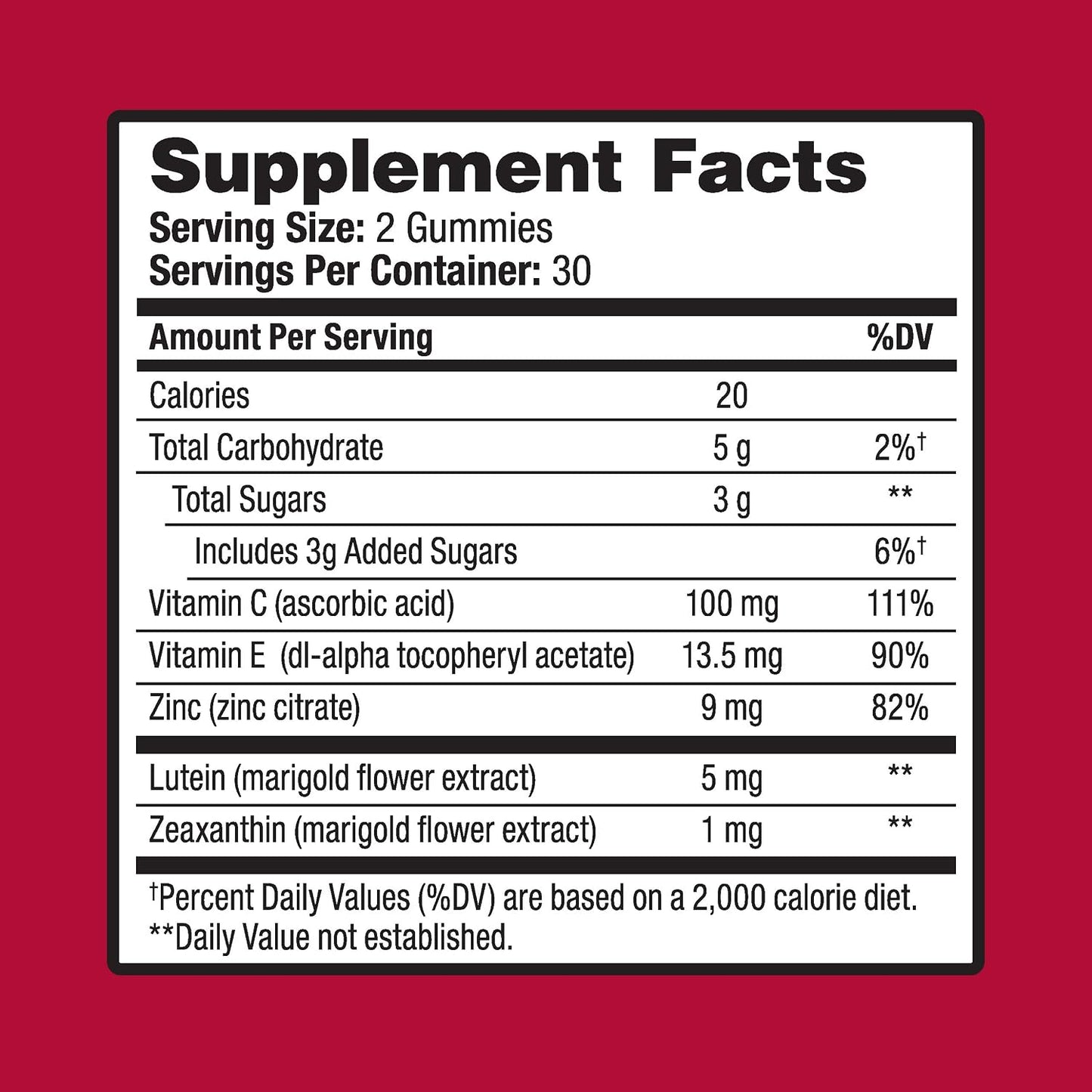 Ocuvite Eye Vitamin & Mineral Supplement, Gummy Multivitamin for Eyes, with Zinc, Vitamin C & E, Lutein & Zeaxanthin, 60 Gummies - görsel 6