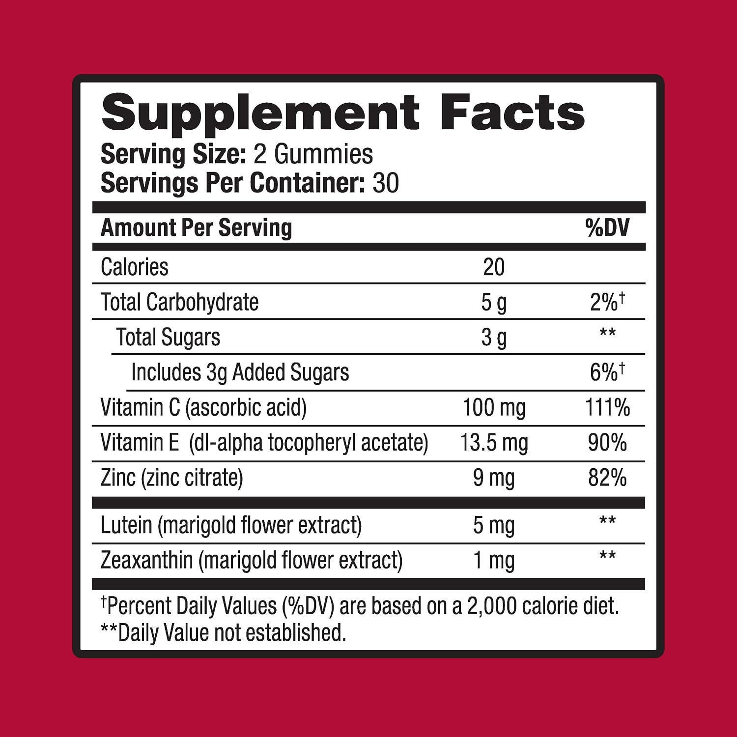 Ocuvite Eye Vitamin & Mineral Supplement, Gummy Multivitamin for Eyes, with Zinc, Vitamin C & E, Lutein & Zeaxanthin, 60 Gummies - görsel 6