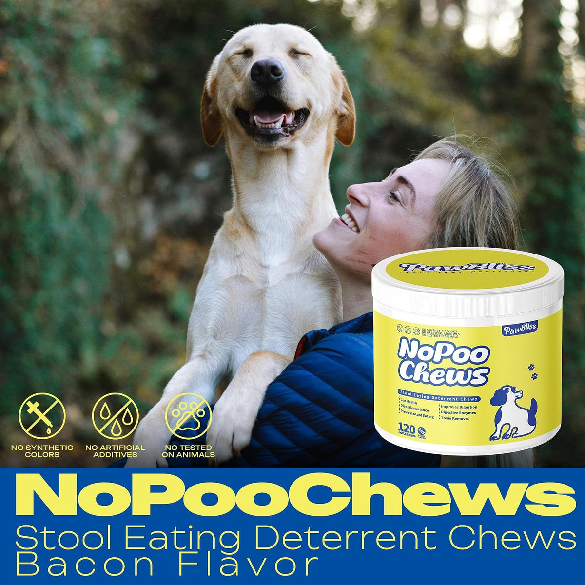 No Poo Chews for Dogs – Stop Stool Eating – Palatable Bacon Flavour: Soft, chewy and delicious—these – Image 4