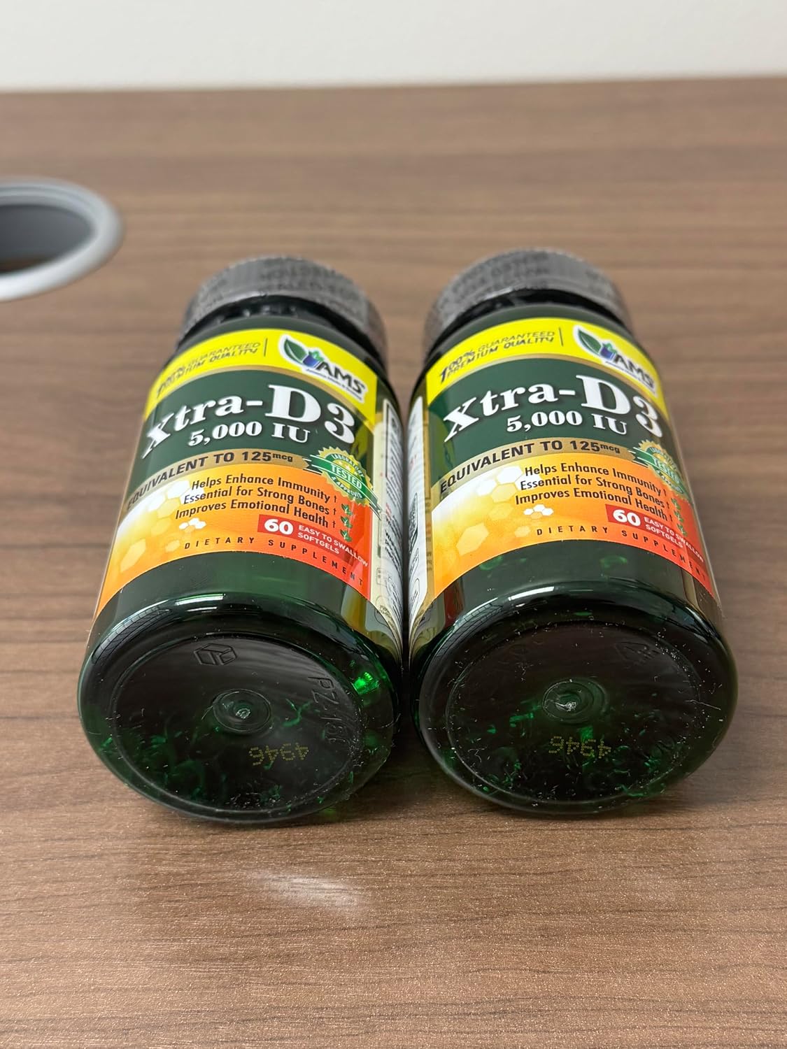 Xtra D3 Vitamin D3 5,000 IU (125 mcg) Supplement - 120 Softgels (2-Pack) - görsel 6