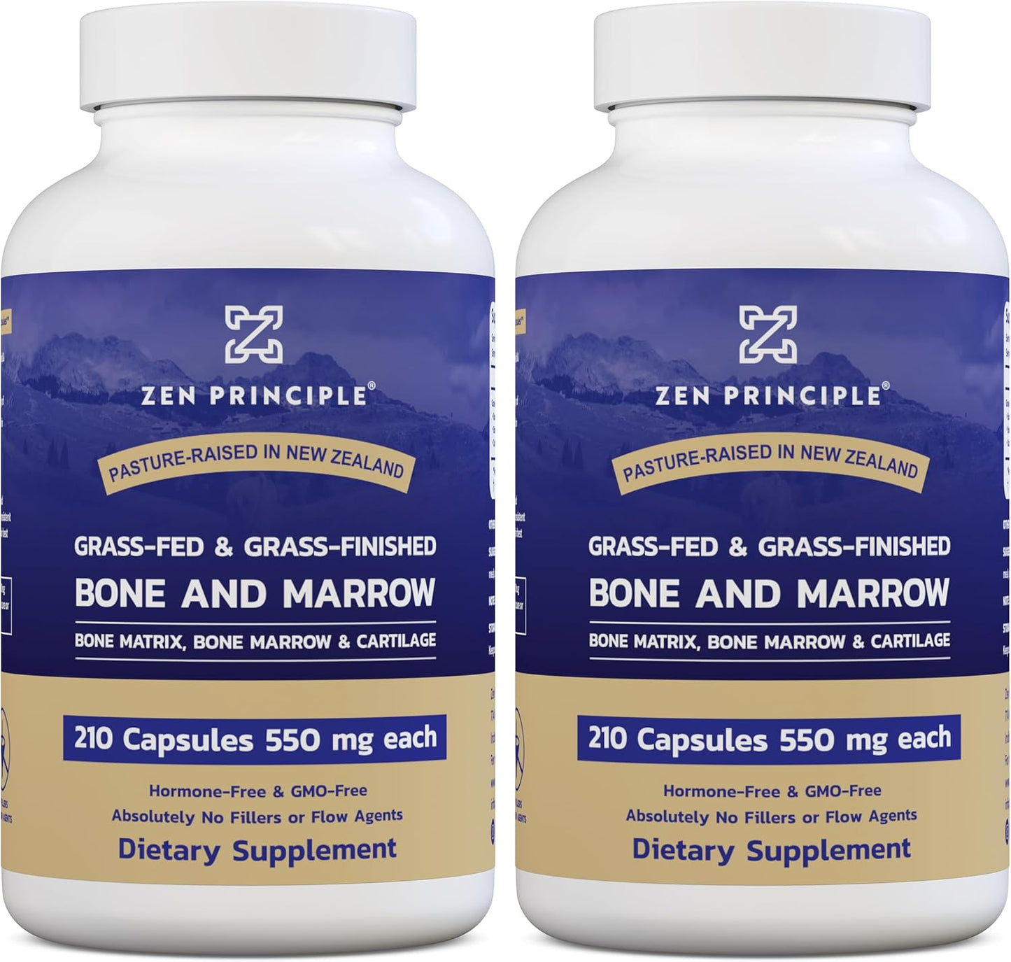 Zen Principle Grass Fed Beef Bone Marrow Supplement, 3300mg - Skin, Oral Health, and Joint Support (210 Capsules) - görsel 8