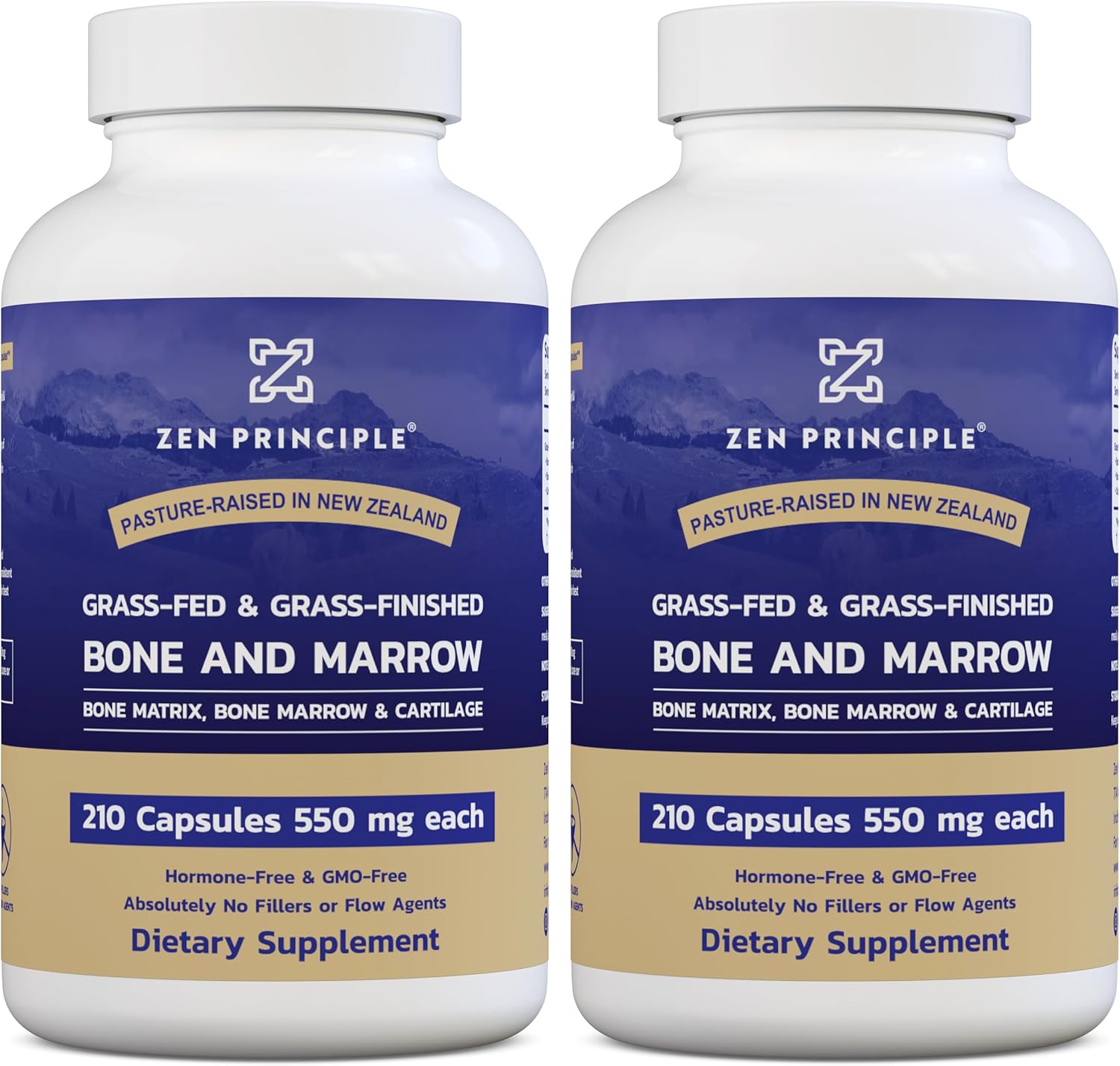 Zen Principle Grass Fed Beef Bone Marrow Supplement, 3300mg - Skin, Oral Health, and Joint Support (210 Capsules) - görsel 8