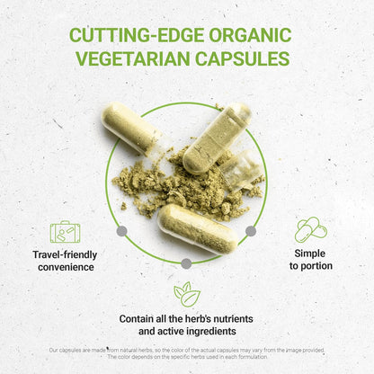 Secrets of the Tribe Dandelion Leaf USDA Organic Capsules | Certified Organic Vegetarian Capsules, Herbal Dietary Supplement | Taraxacum Officinale Dried Leaf (60 Count)