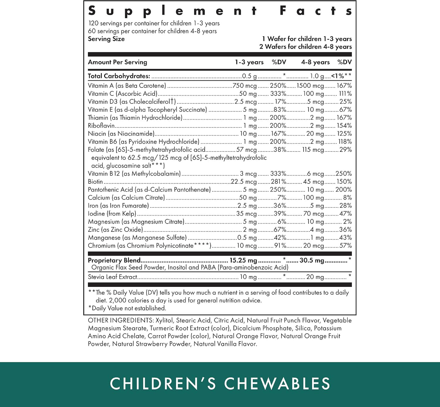 Michael's Health Children’s Chewables - Multivitamin & Mineral Supplement - Fruit Punch - 120 Vegetarian Wafers - görsel 2