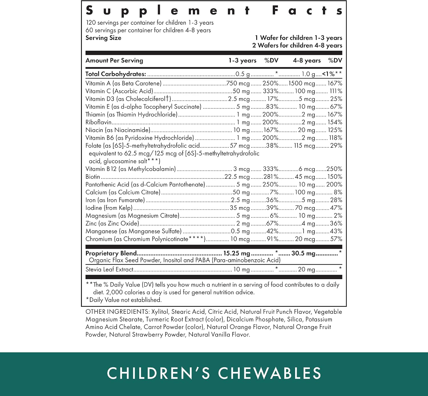 Michael's Health Children’s Chewables - Multivitamin & Mineral Supplement - Fruit Punch - 120 Vegetarian Wafers - görsel 2
