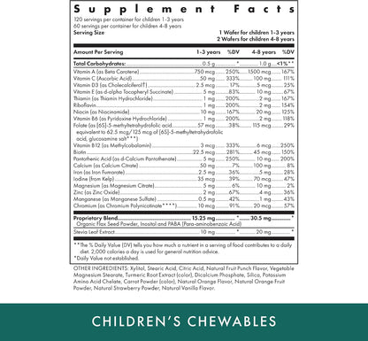 Michael's Health Children’s Chewables - Multivitamin & Mineral Supplement - Fruit Punch - 120 Vegetarian Wafers