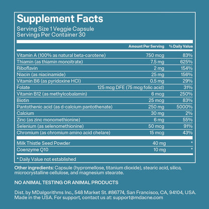 MDacne Vitamins and Minerals Skin Clearing – Promote a Calm, Even Complexion: Certain vitamins and minerals are – Image 6