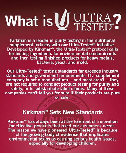 Kirkman Buffered Vitamin C Powder - Bio-Max Series - Unflavoured, Hypoallergenic, 198 g