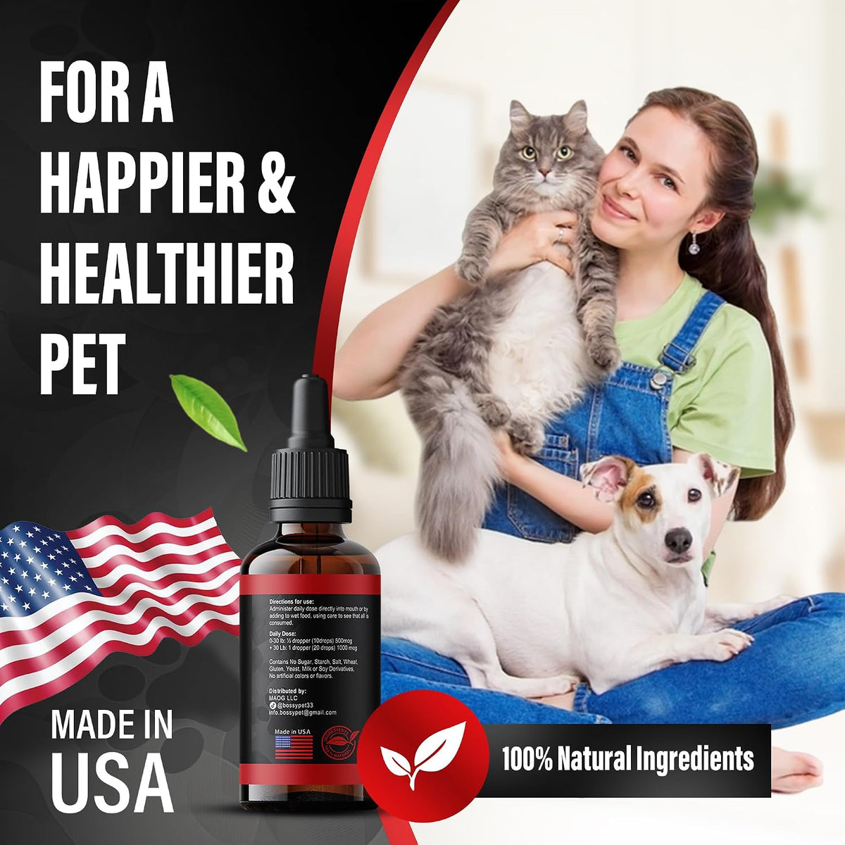 Bossy Pet Vitamin B12 Liquid Supplement for – Supports energy production, nerve function, and appetite – Image 8