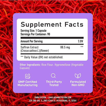 Saffron Supplements 88.5mg – Pure Saffron – Form & Bioavailability – Capsules offer a convenient, stable form. – Image 6