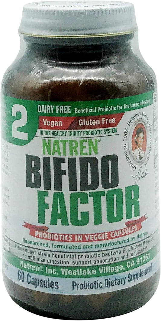 Natren Bifido Factor Dairy Free Probiotic, 60 Capsules – Image 1