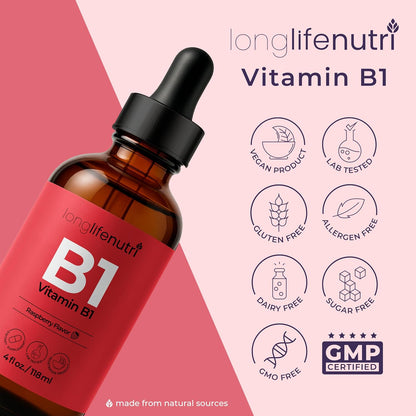 LongLifeNutri Vitamin B1 Liquid Drops – – Those who consume alcohol regularly – Alcohol interferes with thiamine – Image 7