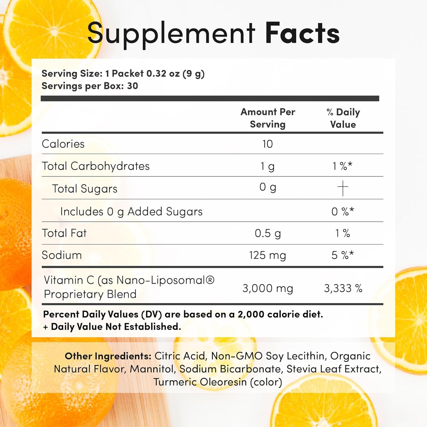Aurora Nutrascience Nano-Pack Liposomal Vitamin C Powder Drink Mix - 3000 mg, Orange, 30 Packets - görsel 3
