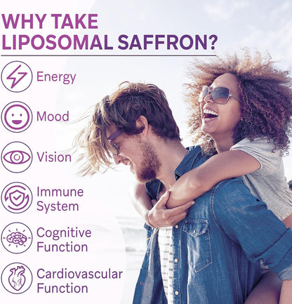 Liposomal Saffron Supplements 88.5 mg, Maximum Absorption, 100% Pure Saffron Extract Capsules for Mood, Energy, Vision & – Image 6