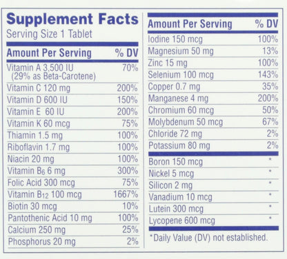 (2 Pack) Centrum Silver Men 50+ Multivitamin, 65 Tablets Each