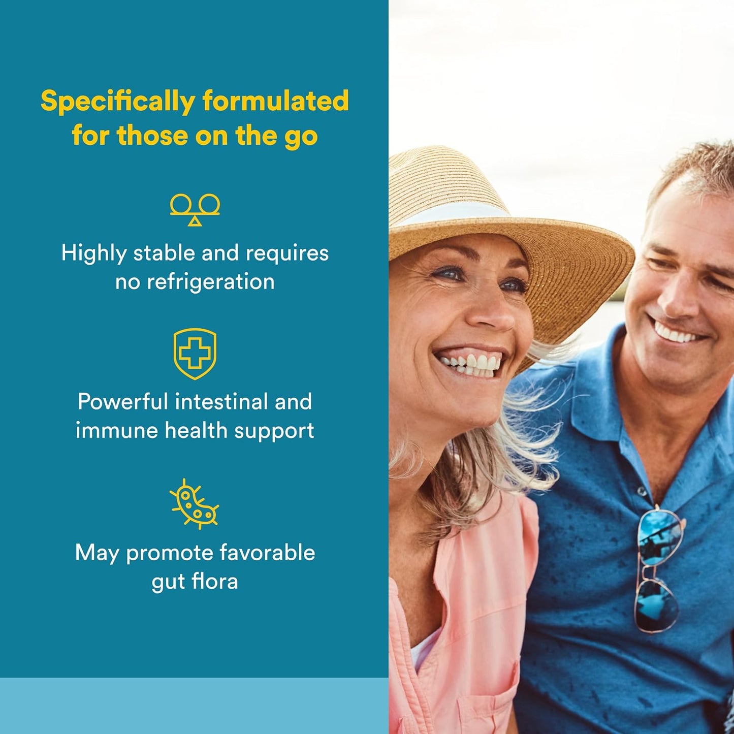 Natural Factors TravelBiotic - Shelf Stable Probiotic Supplement - 10 Billion CFU - 60 Capsules - görsel 2