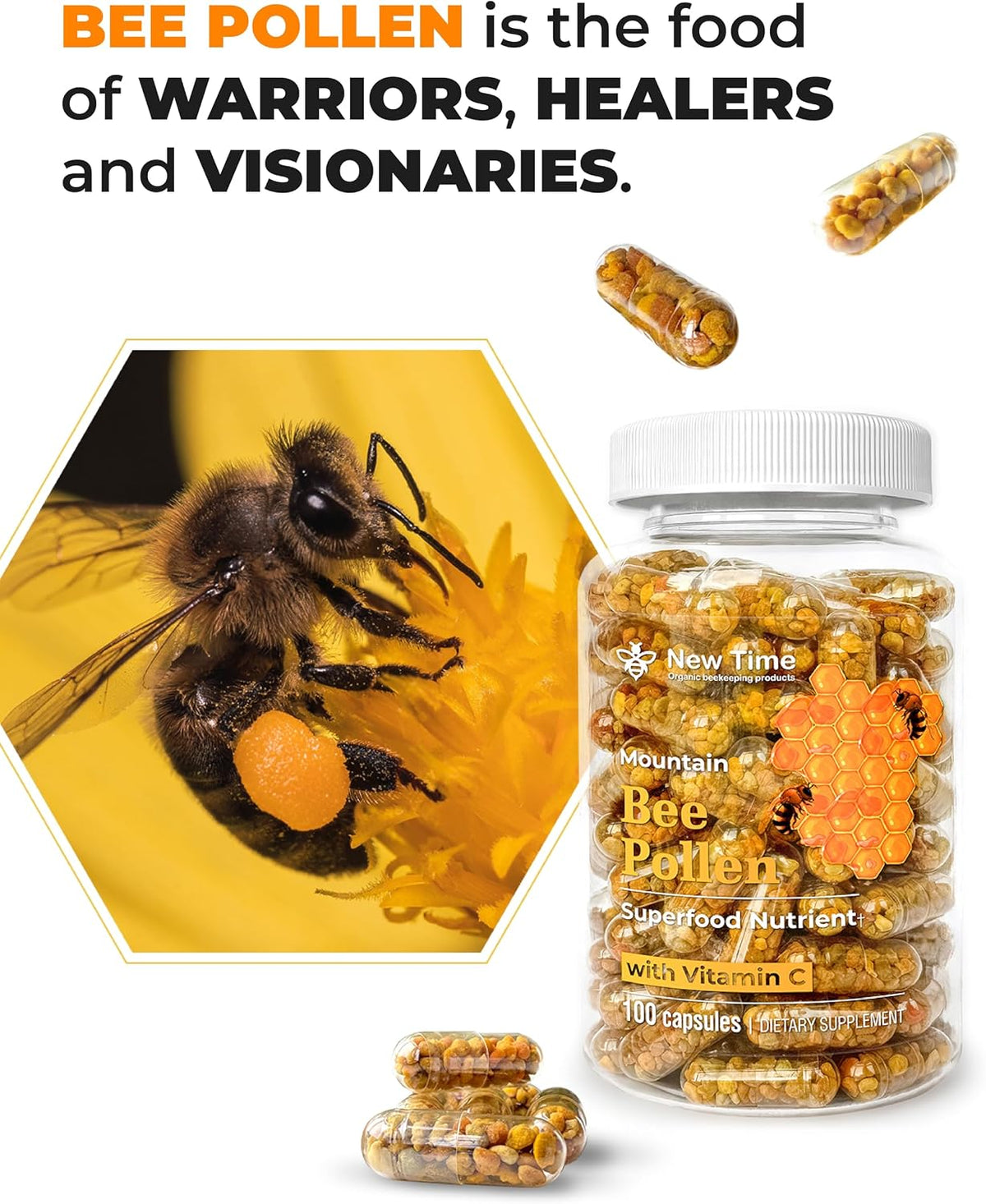 Bee Pollen Capsules – Organic Supplement for – Nutrient Density: Offers a broad spectrum of micronutrients in an – Image 9