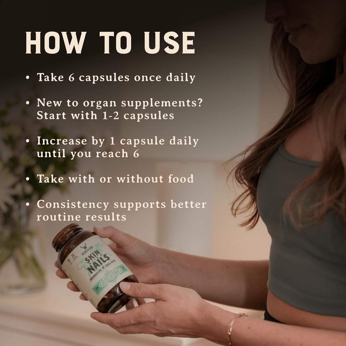 HEART & SOIL 100% Grass Fed Beef Organs Supplement (Liver, Heart, Kidney, Pancreas & Spleen) – 3000mg – 180 Capsules - görsel 7