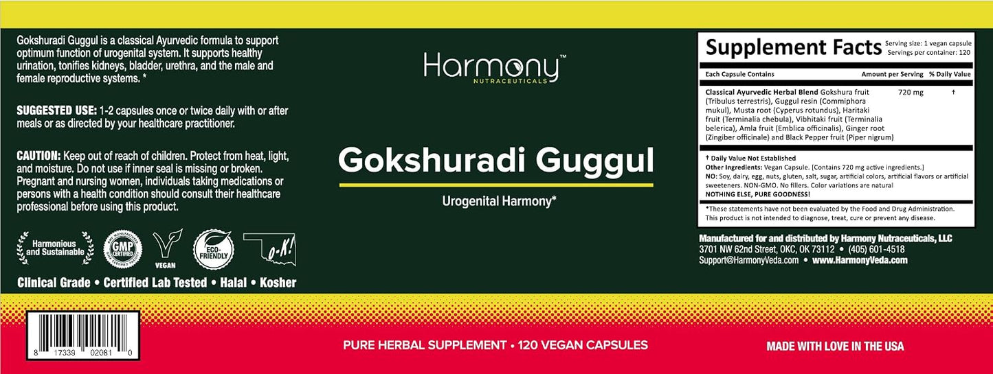 Gokshuradi Guggul - Urogenital Harmony - 120 Vegetarian Capsules - görsel 2