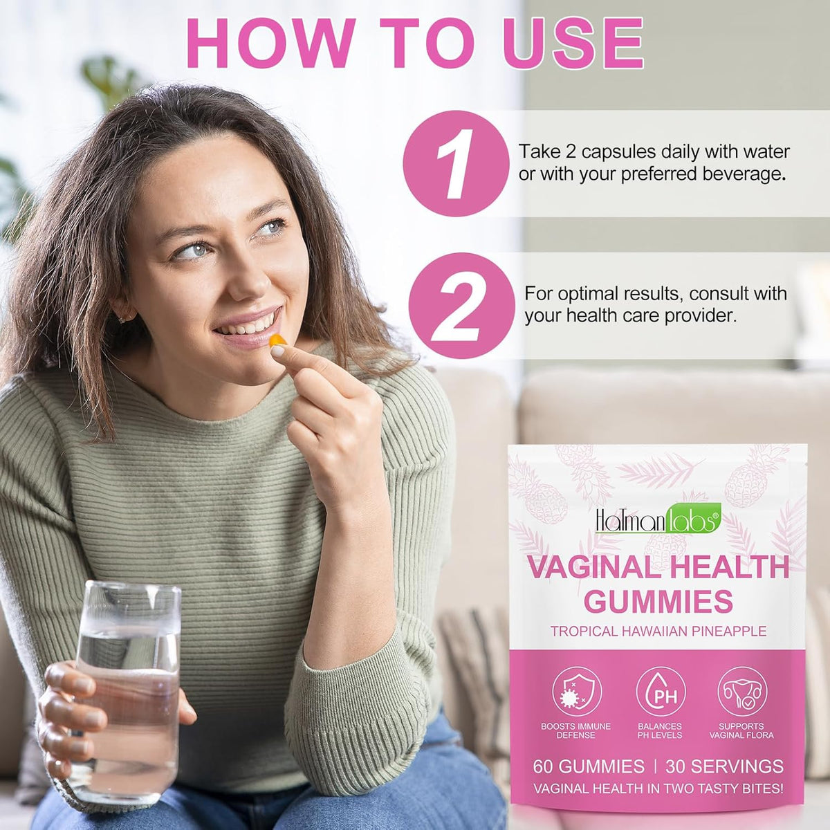 Vital Vaginal Probiotics Source Feminine – Form and Taste: Gummies are a pleasant alternative to capsules, – Image 5