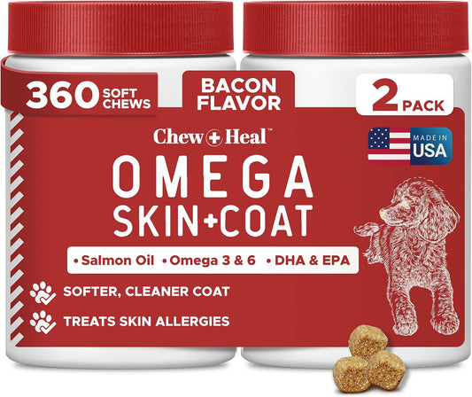 Best Itchy Skin Relief for Dogs - 360 Soft – Irresistible Bacon Flavour – No more fighting to give your dog a – Image 1