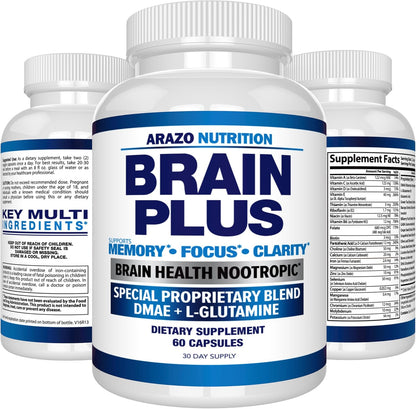 Arazo Nutrition Brain Plus – Nootropic – Busy Professionals: Multitasking and long hours require sustained focus – Image 6