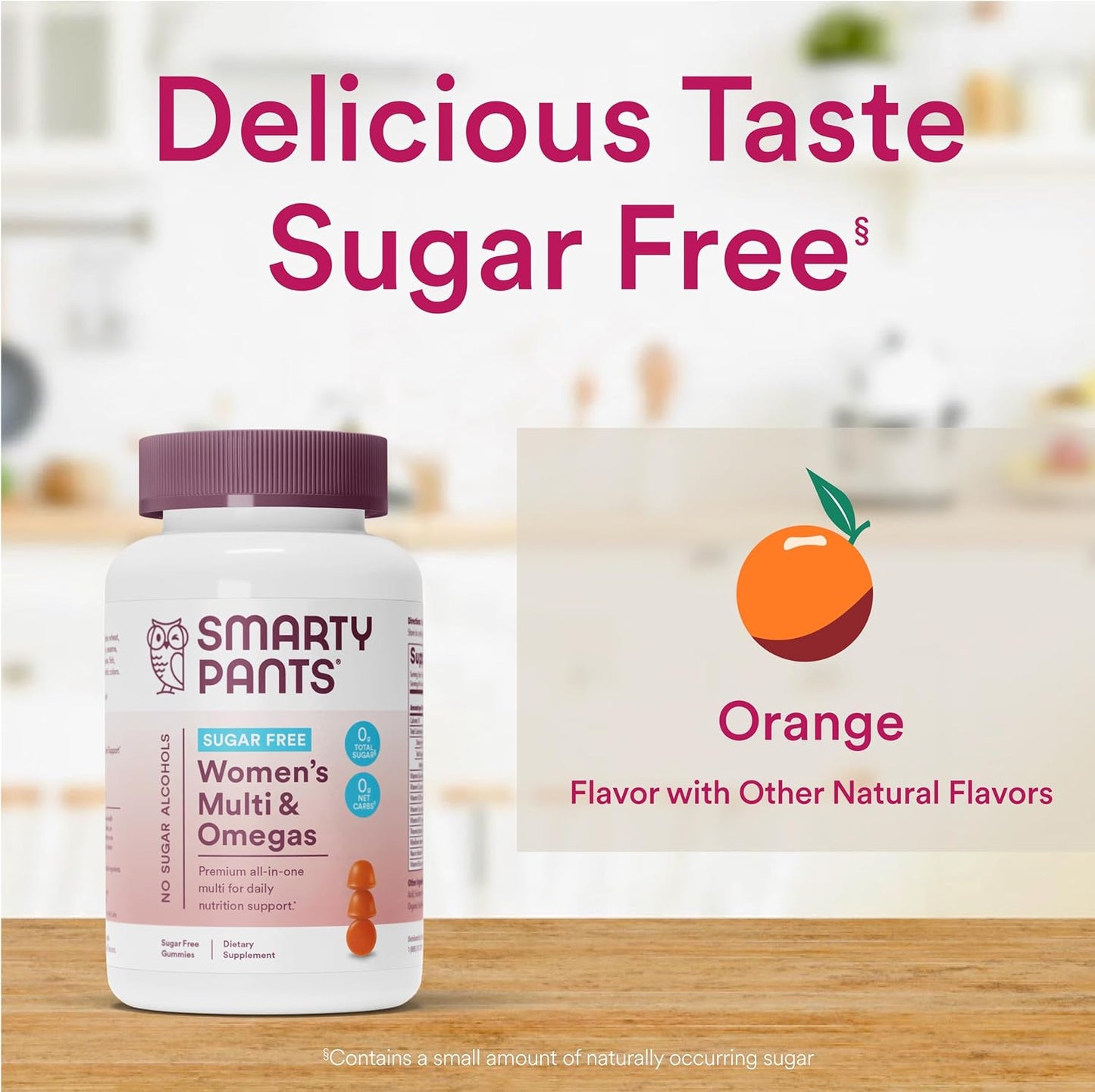 SmartyPants Women's Sugar free Multivitamin Gummies with Omega-3, 60 Gummies - görsel 5