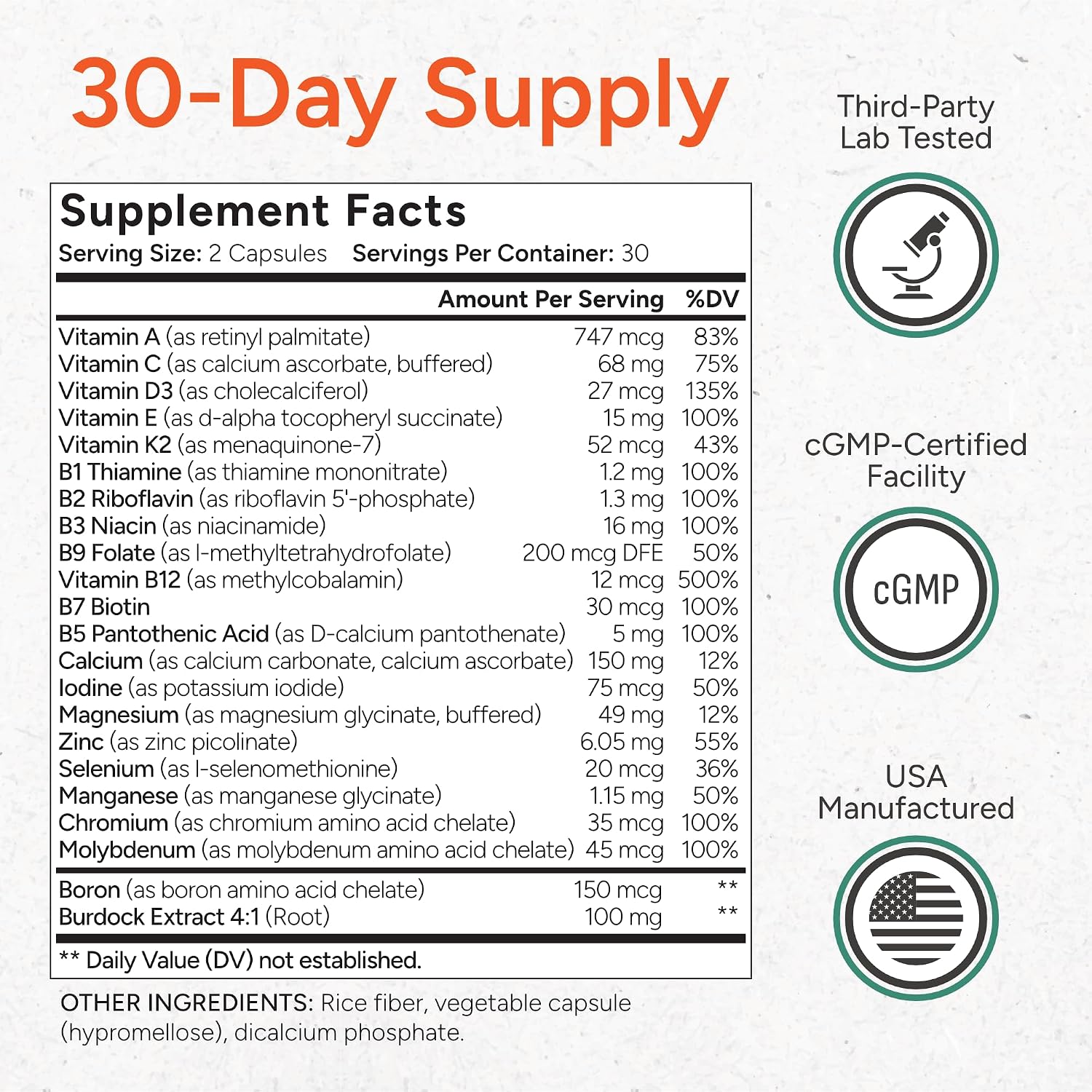 BLADDER SMART Low-Acid Multivitamin for Sensitive Bladders - 60 Capsules - görsel 5