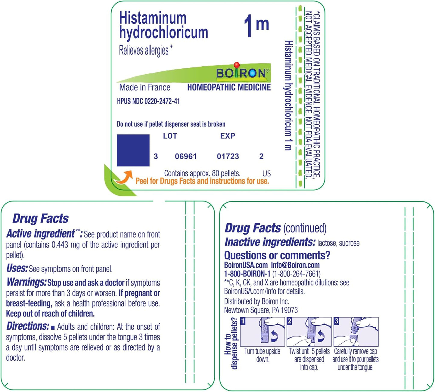 Boiron Histaminum Hydrochloricum 1M Homoeopathic Remedy for Allergies - 80 Pellets - görsel 9