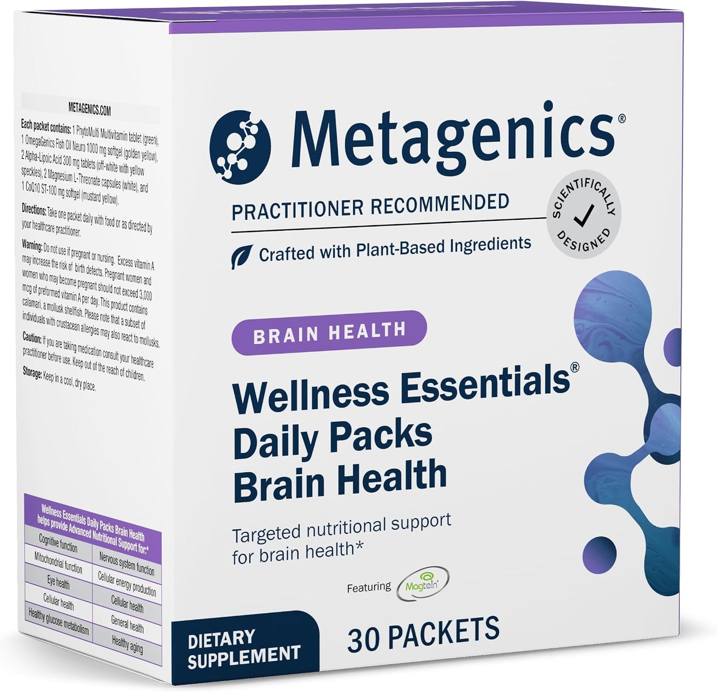 Metagenics Wellbeing Essentials Brain Health - Daily Multivitamin Sachets with DHA, CoQ10, Alpha Lipoic Acid - 30 Sachets - görsel 1