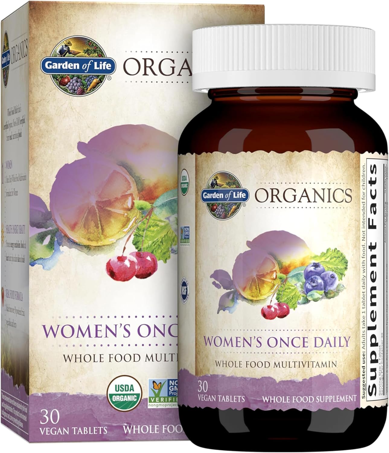 Garden of Life Organics Women's Multivitamin - Once Daily Wholefood Multi with Iron and Biotin, 60 Tablets - görsel 9