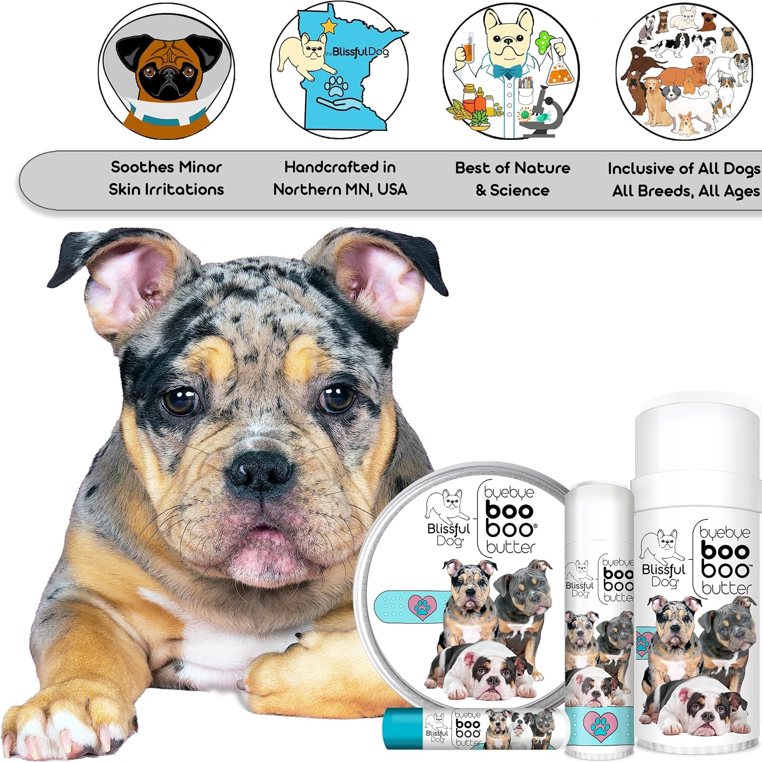 The Blissful Dog Olde English Bulldogge Boo Boo Butter - Natural Skin Balm for Dogs, 16 oz - görsel 5