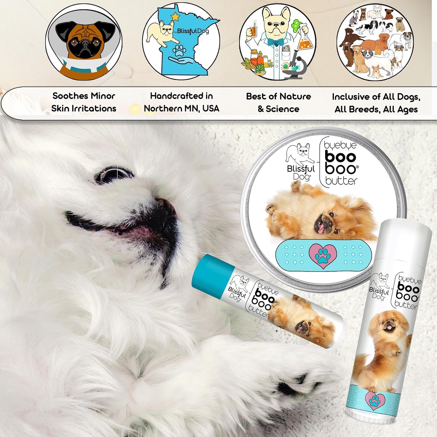 The Blissful Dog Pekingese Booboo Butter – 2 oz Tin - görsel 5