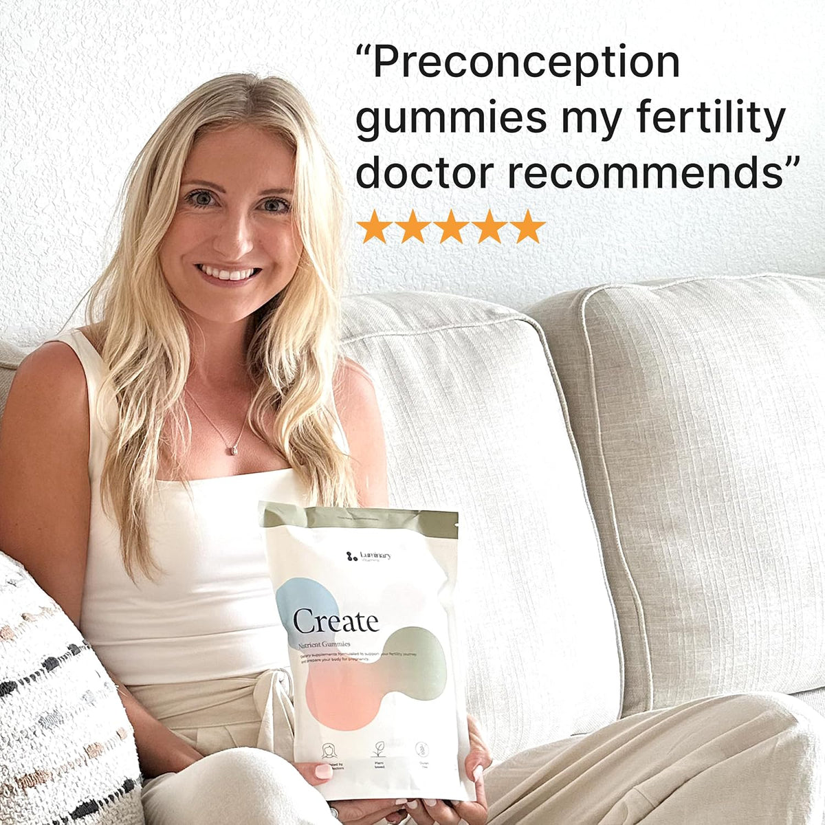 Create for Women's | IVF-Doctor Formulated Fertility Gummy | 600mg CoQ10 + 27mg Iron + 1200mcg Folic Acid | Preconception & – Image 5