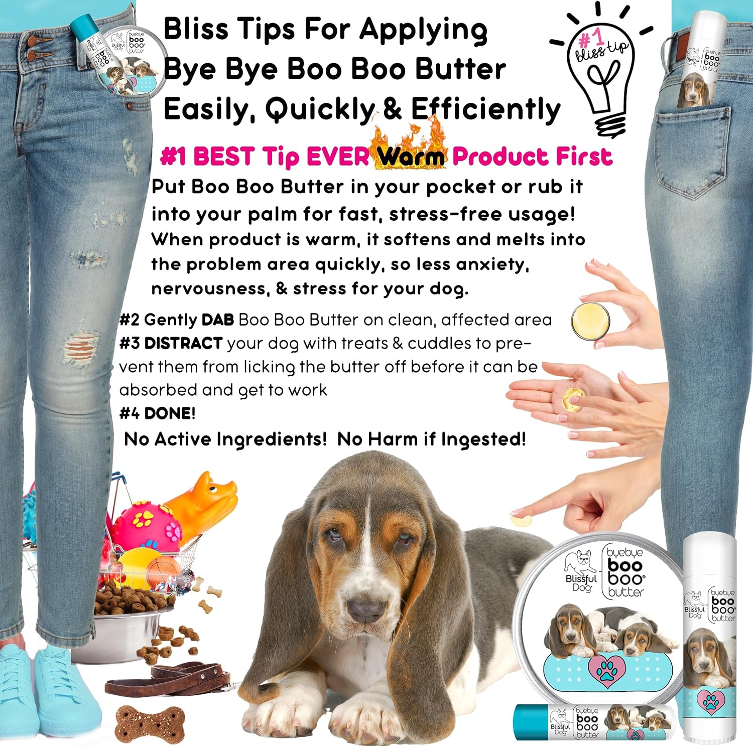 The Blissful Dog Basset Hound Booboo Butter - 30 g Tin - görsel 7
