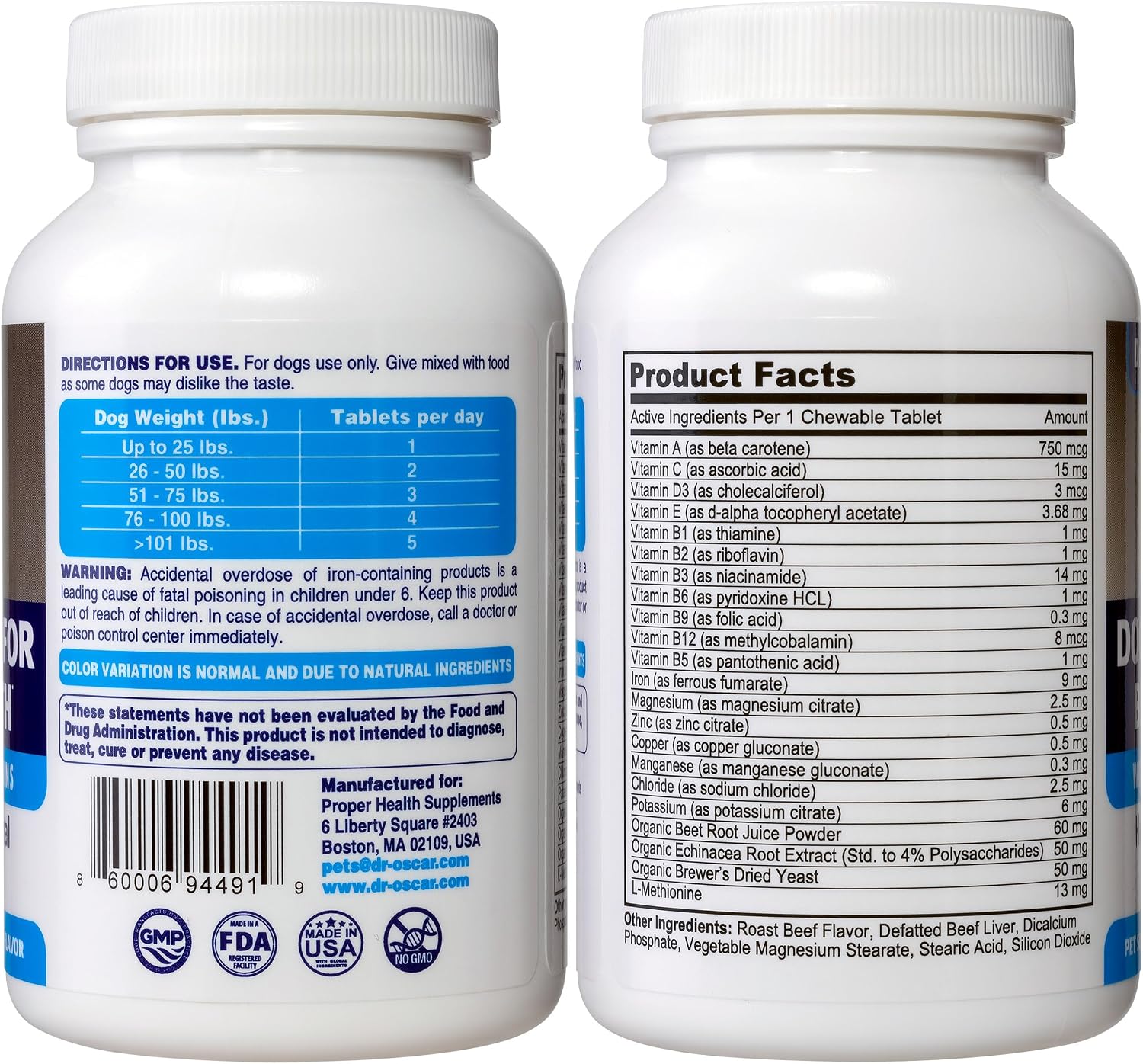 3in1 Blood Aid, Immunity & Energy for Dogs – Iron Supplement with 22-in-1 Formula, 120 Tablets - görsel 3