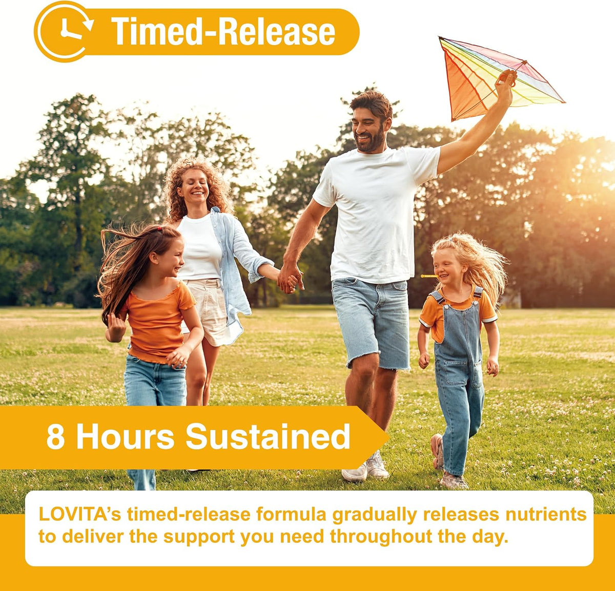 LOVITA Vitamin B1 (Thiamine) 50mg Timed-release – 8 Hour Sustained with B12, 130 Vegan Tablets – Image 2